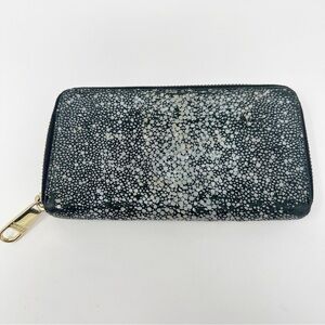 Badgley Mischka Leather Zip Around Wallet